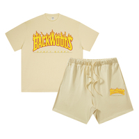 En stock, t-shirt et short pour hommes et garçons, imprimé graphique Backwoods Cookie Bart Simpson, style USA, 100% coton, streetwear d'été