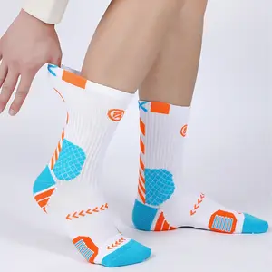 Oem Bán Buôn Người Đàn Ông Tùy Chỉnh Crew Terry Thể Thao Thể Thao Đi Xe Đạp Bóng Rổ Elite Socks Với Moq Nhỏ