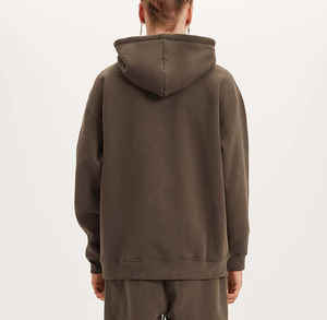 Haute qualité personnalisé unisexe 2 pièces décontracté solide Logo personnalisé 340g grande taille sweats à capuche et pantalons de survêtement ensemble coton empilé pour hommes - Product Image 5