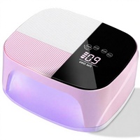 Lampe de Manucure UV LED à Détection Intelligente, Machine de Photothérapie Optionnelle à 2 Couleurs, Alimentée par Batterie, à Quatre Vitesses, pour Vernis à Ongles