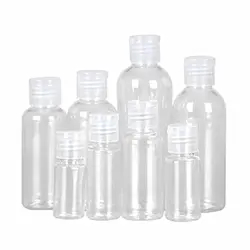 ขวดพลาสติกใส PET ขนาด 30-100 มล. สำหรับบรรจุภัณฑ์เครื่องสำอาง พร้อมฝาปิดแบบพลิกสีขาว จำหน่ายส่ง ตัวอย่างฟรี เป็นมิตรกับสิ่งแวดล้อม - Product Image 2