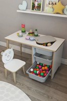 Table de jeu sensoriel en bois très vendue avec bacs de rangement pour enfants, table d'activités pour la maternelle