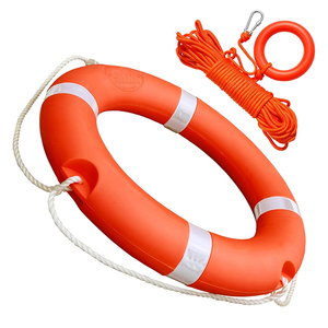 Vente en gros d'anneaux de bouée de sauvetage en plastique orange et blanc personnalisés pour la natation et le sauvetage aquatique - Product Image 3