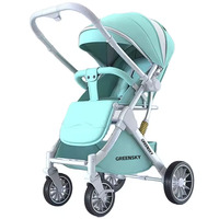 Poussette de voyage pliable réglable en hauteur avec siège réversible et grand espace de rangement