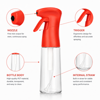 Bouteille pulvérisatrice à brume continue, atomiseur fin haute pression pour salon, barbier, jardinage, nettoyage, soins des animaux, anti-fuite, rechargeable