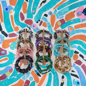 Nuevo Conjunto de Pulseras Unisex de 3 Piezas, Cuentas Rectangulares de Ágata Natural, Brazaletes de Perlas, Estilo Moderno para Fiesta - Product Image 3