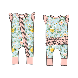 Детский комбинезон унисекс из бамбукового волокна с индивидуальным принтом, мягкий и удобный, осенняя детская пижама с двусторонней молнией - Product Image 5