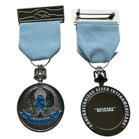 Cinta de estilo medalla personalizada, moderna/tradicional, chapada en oro, de zinc, para premios municipales de larga carrera, reconocimientos y honores