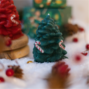 Festive Holiday Home Decor Gift Aromatherapy Handmade <strong>Candy</strong> <strong>Cane</strong> Christmas Tree Scented <strong>Candle</strong> - Product Image 5