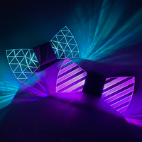 Noeud papillon lumineux LED en acrylique pour hommes Cravat Luminous DJ Dance Decoration led glowing Novelty Costume Party Gift