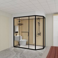 Dosettes de salle de bain préfabriquées Maison complète modulaire en conteneur Maison préfabriquée avec salle de bain toilette