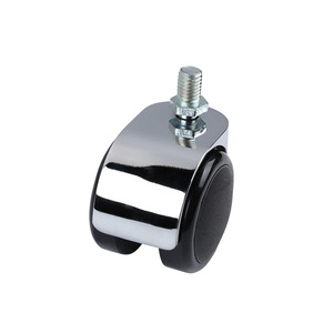 Ruedas para Silla de Oficina de 2 Pulgadas, Aleación de PU Negra, Funcionamiento Silencioso, Base Metálica, Diseño Industrial - Product Image 4