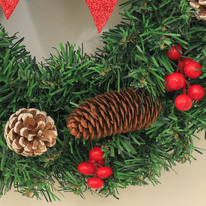 Ghirlande e Corone Natalizie Artificiali di Lusso 40cm 50cm 60cm con Pigne, Fiocchi e Luci LED - Decorazione Ecologica Fatta a Mano per la Casa - Product Image 4