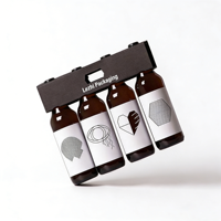Karton Bierflaschenträger Box für 4 oder 6 Flaschen mit Individuellem Logo Wasserflaschenhalter