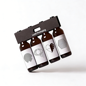 <span class=keywords><strong>Scatola</strong></span> Portabottiglie in Cartone per Birra, Confezione da 4 o 6 Bottiglie, <span class=keywords><strong>Porta</strong></span> Bottiglie d'Acqua con Logo Personalizzato - Product Image 1