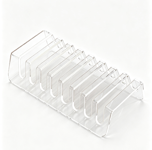 Espositore da Tavolo in Acrilico per CD, Porta Dischi e <span class=keywords><strong>Album</strong></span>, Organizzatore per Collezioni di Dischi e Supporti Multimediali - Product Image 1
