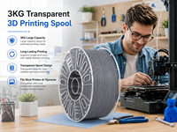 Gulungan Plastik Kosong 250mm yang Dapat Digunakan Kembali, 3kg, untuk Filamen Pencetakan 3D 1.75mm PLA ABS PETG
