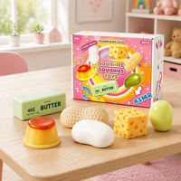 Coffret Cadeau de 6 Jouets Sensoriels Anti-Stress en Plastique en Forme de Dumpling, Simulation Alimentaire, pour Adultes 14 ans et plus