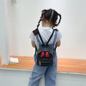 Sac à dos tendance à sequins pour enfants, sac d'école mignon avec nœud, sac à main portable et élégant pour filles - Product Image 3