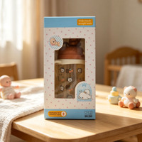 Biberon d'apprentissage personnalisé de 300 ml pour bébé, sans BPA, en PC, pour l'eau et le lait, idéal pour les soins de bébé (vente en gros)