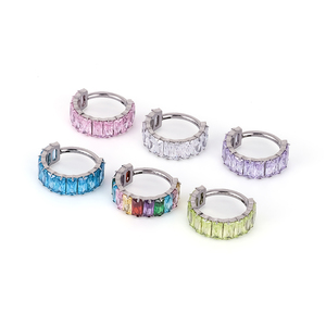 <span class=keywords><strong>Piercing</strong></span> <span class=keywords><strong>de</strong></span> Titanio y Zirconio <span class=keywords><strong>de</strong></span> Grado Médico ASTM F136, Clásico con Bisagra para Hélice, Nariz y Oreja, Hipoalergénico para Lóbulo Superior - Product Image 3