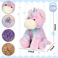 Peluche lestée personnalisée de 1,1 lb, chauffante et rafraîchissante, utilisable au micro-ondes, parfumée à la lavande, mignonne et douce, pour soulager la douleur