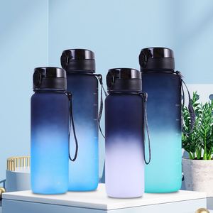 Motivational <b>Bottle</b> 32 Oz With <b>Straw</b> Time Marker, Bpa Free & Leakproof Tritan Portable Reusable Fitness Sports Water Jug - Product Image 5