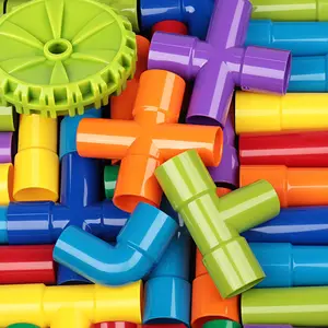 40 Pcs prezzo all'ingrosso sicurezza Non tossico interessante giocattoli educativi tubo di plastica Building Block