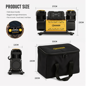 BUNKER 12V Portable Dual Cylinder 12.36CFM Heavy Duty Tire BI-DUAL-AC-PTP-FRD 1.Fast <b>Inflation</b> With a Powerful Mo - Product Image 6