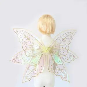 Fairy Elf Princess Angel Wings Women Girls Wedding Birthday Party Cosplay Costumes Ribbon Tassels Butterfly Wings