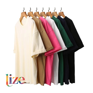 T-Shirt Personalizzata di Alta Qualità in Cotone per Uomo, Logo Personalizzato, 180g 200g 230g 300g, Maglietta Oversize in Cotone Liscio - Product Image 1