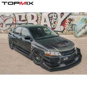 Mitsubishi <span class=keywords><strong>Lancer</strong></span> Evolution VL/V/X VT-Style กันชนหน้ารถ, อุปกรณ์แยกลมขอบด้านหน้าทำจากคาร์บอนไฟเบอร์รุ่นใหม่ - Product Image 5