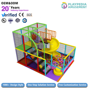 Petite aire de jeux mobile et colorée pour enfants, mini-terrain de jeu intérieur avec toboggan et <span class=keywords><strong>piscine</strong></span> à balles pour la maison et l'école - Product Image 1