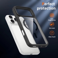 Coque de téléphone magnétique transparente de haute qualité pour iPhone 18 Pro 17 Pro, anti-jaunissement, antichoc, personnalisable en gros
