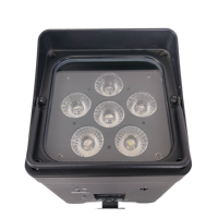 Projecteur LED PAR rechargeable 6x18W 6-en-1 RGBWA+UV, lumière de scène sans fil DMX512, idéal pour les mariages, les soirées DJ et les clubs