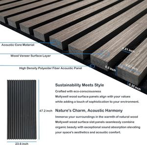 <span class=keywords><strong>Pannelli</strong></span> Acustici in <span class=keywords><strong>Legno</strong></span> Moderni con Impiallacciatura Naturale, MDF+Fibra di Poliestere, Insonorizzanti, <span class=keywords><strong>Spessore</strong></span> 21mm, Colore Personalizzabile per Soggiorno - Product Image 6