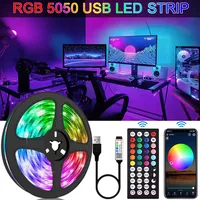 LED Streifenlicht WLAN Blauzähne-Steuerung 5050 RGB Led-Leuchten flexible Bandleuchten 1M-5M 5V USB Fernseh-Hintergrundbeleuchtung Raumdekoration
