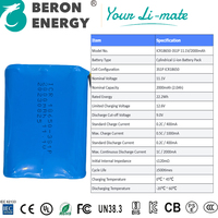 Factory Wholesale Economy 3S 11.1V Lithium Ion Battery Pack 2000mAh Custom Connector for Entry Level Testing Instrument
