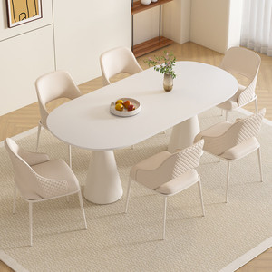 现代豪华小公寓餐桌简约设计纯黑色岩石材料家居家具 - Product Image 2