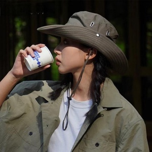 Sombrero de Pesca con Logotipo Personalizado UPF50+, con Cordón, Informal para Exteriores, Transpirable, Protección Solar, para Camping y Senderismo - Product Image 2