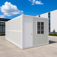 Casa Contenedor Plegable Directa de Fábrica, 20 pies, Alojamiento Prefabricado para Estudiantes y Personal, Dormitorio de Estructura de Acero Apilable de Plegado Rápido