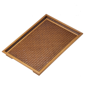 Huiyun Bamboo Woven Tray Handmade Flat <b>Tea</b> Tray For Kung Fu <b>Tea</b> <b>Set</b> Dry Brewing Storage Accessories - Product Image 5