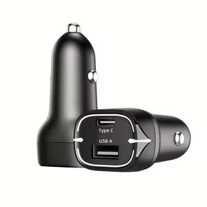 พอร์ตชาร์จเร็ว PD 38W สำหรับโทรศัพท์มือถือ รองรับ PD 38W และ QC 3.0 USB Type-C ที่ชาร์จในรถยนต์ราคาประหยัด - Product Image 1