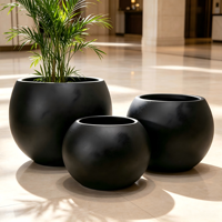 Pots en plastique de qualité supérieure pour la maison et le jardin, utilisation intérieure/extérieure, légers, durables, incassables, couleur personnalisée, design lisse, sculptés à la main