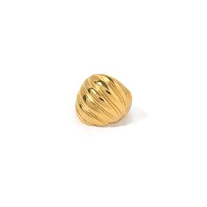 Fashion <b>Rings</b> 316L Stainless Steel PVD Gold Plating Sustainable Resistant Design - Product Image 1