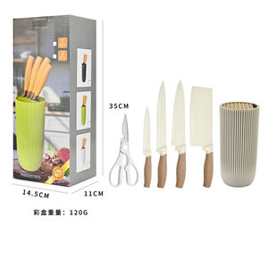 Ensemble de couteaux à éplucher les fruits <span class=keywords><strong>japonais</strong></span> en acier inoxydable de qualité supérieure avec logo personnalisé, 6 pièces, poignées ambidextres, lames à bords combinés, rangement - Product Image 2