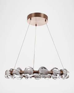 Candelabro de metal plateado moderno con bolas de vidrio transparente irregulares, decoración artística para salas de estar - Product Image 2