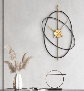 Thương Hiệu Kim Loại Hình Bầu Dục Im Lặng Đồng Hồ Treo Tường Trang Trí Phòng Khách Treo Tường Chất Lượng Cao Quà Tặng Giá Rẻ Nhựa Đồng Hồ Treo Tường - Product Image 4