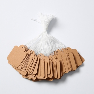 100psc Kraft Giấy Giá nhãn hiển thị treo <span class=keywords><strong>tag</strong></span> chuỗi cho sản phẩm đồ trang sức quần áo thẻ - Product Image 3