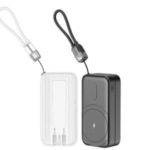 Low Price High Capacity Charging Ac Wall Charger 10000Mah Power Bank 65W Built-In Usb-C <b>Cable</b> Plug Laptop Dual Fast Charge - Product Image 2